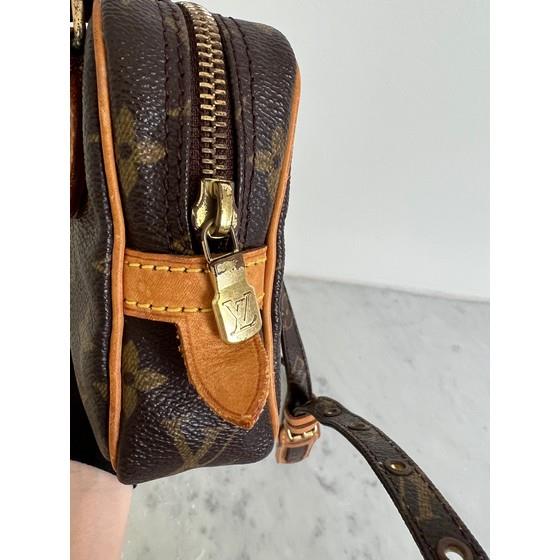 Louis Vuitton Brown Leather Monogram Crossbody Bag