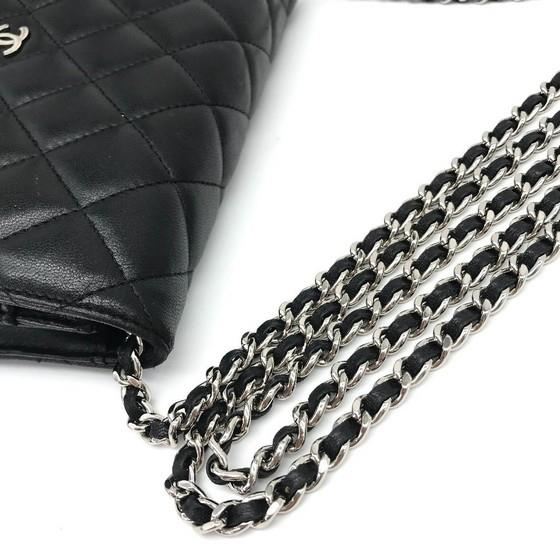 Vintage and Musthaves. Chanel black WOC wallet on chain bag