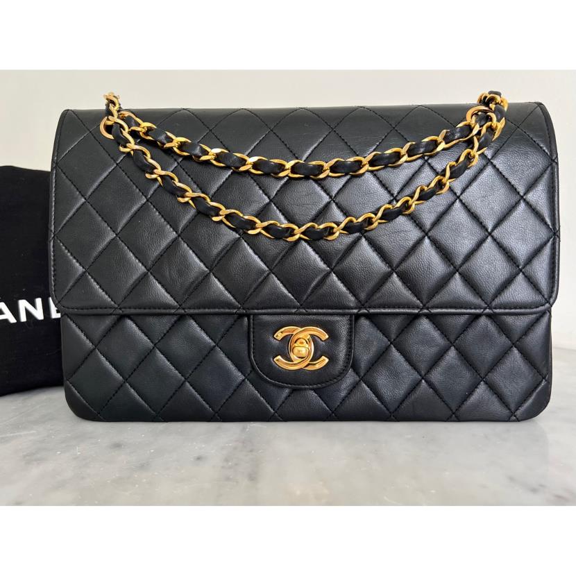 Chanel Black 2.55 Reissue Quilted Classic Calfskin Leather 225 Flap Ba –  Vintage by Misty