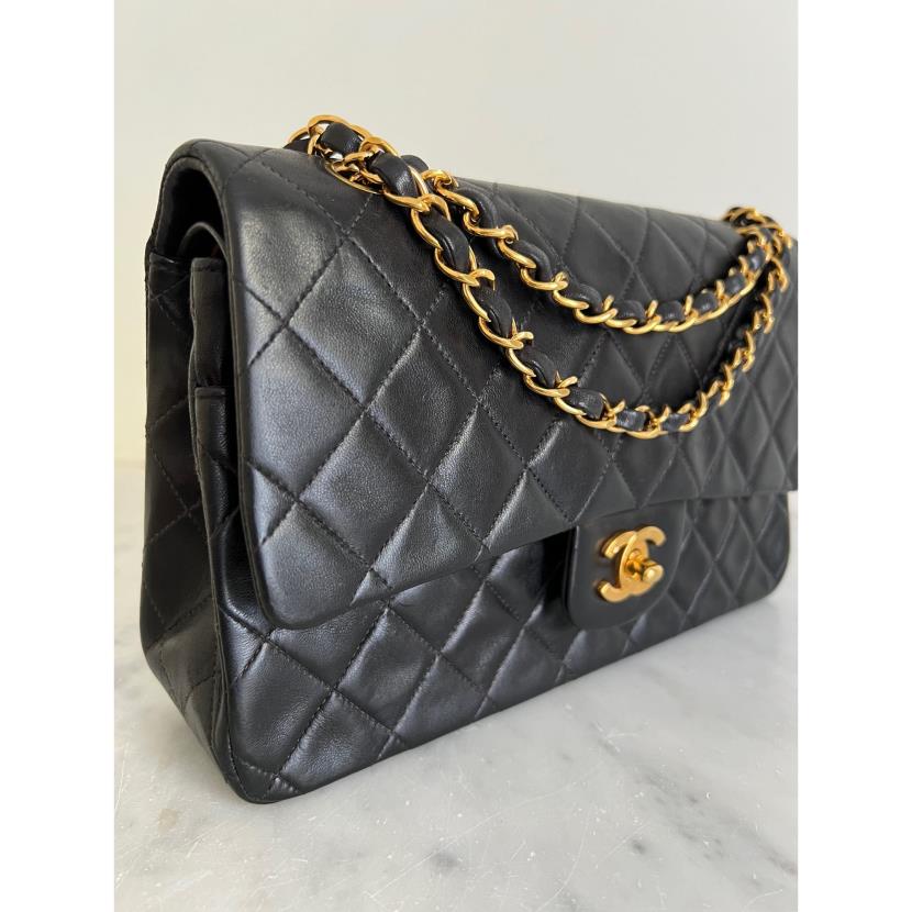 Chanel Black 2.55 Reissue Quilted Classic Calfskin Leather 225 Flap Ba –  Vintage by Misty