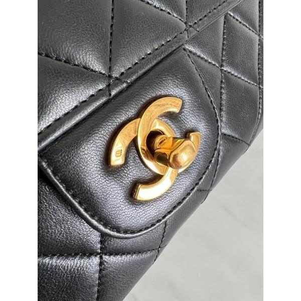 Chanel Beige 10in. Soft Antique Stitched Quilted Classic Flap Bag