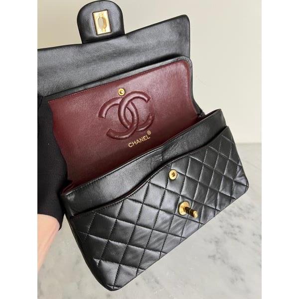 Chanel Vintage Chocolate Brown Quilted 2.55 Medium Classic Double