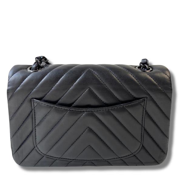 Chanel Mini Chevron Black Lambskin