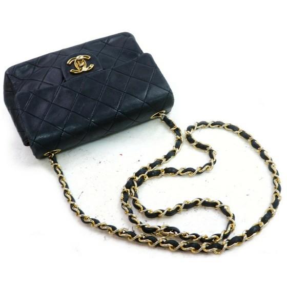 Vintage Chanel Mini Rectangular Lambskin Flap Bag GHW Luxury Bags   Wallets on Carousell