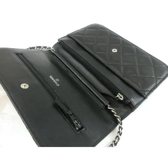 Vintage and Musthaves. Chanel black WOC wallet on chain bag