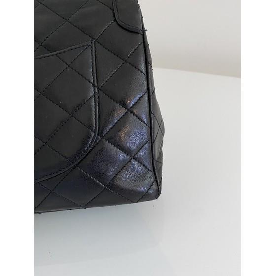 Chanel - Black Quilted Lambskin Paris Limited Double Flap Medium