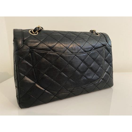 Chanel B35 Chanel 2.55 10inch Double Flap Black Quilted Leather