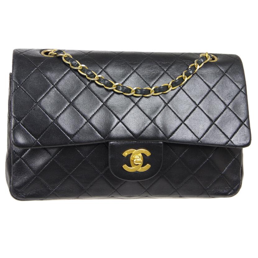 large vintage chanel bag black