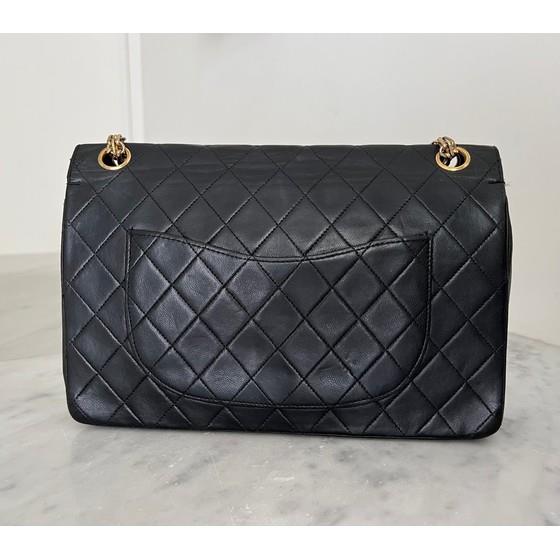 Chanel Vintage Chanel Classic Flap Black Quilted Leather Mini Square