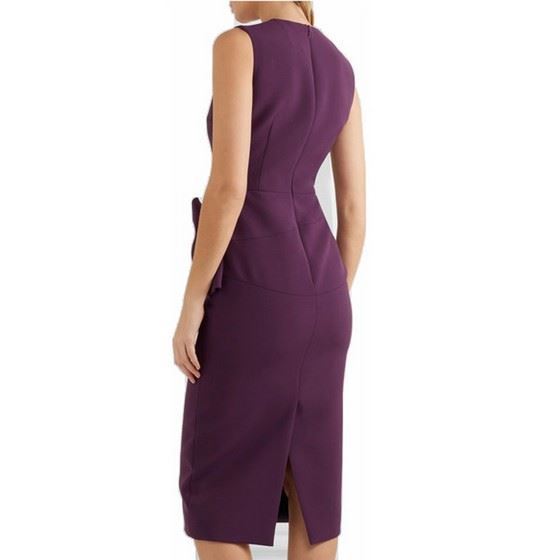 Picture of Roksanda Laurana bow-embellished stretch-cady dress