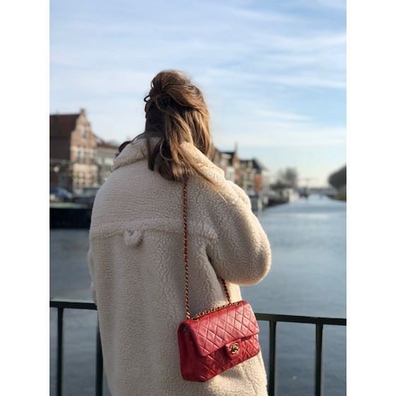 Vintage And Musthaves Chanel Small 2 55 Red Double Flap Bag Picture Of Chanel Small 2 55 Red Double Flap Bag