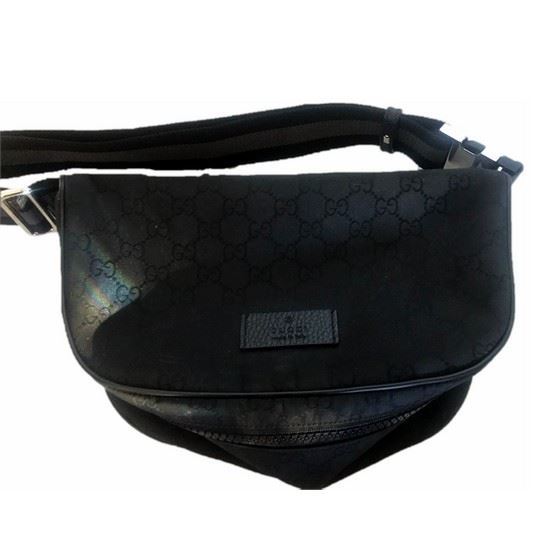 Gucci Monogram GG Flap Belt Bag Fanny Pack Waist Pouch Leather ref