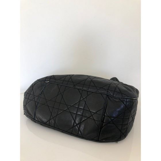 Picture of Dior cannage black drawstring tote bag