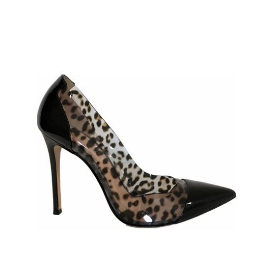 Picture of Gianvito Rossi leopard plexi heels