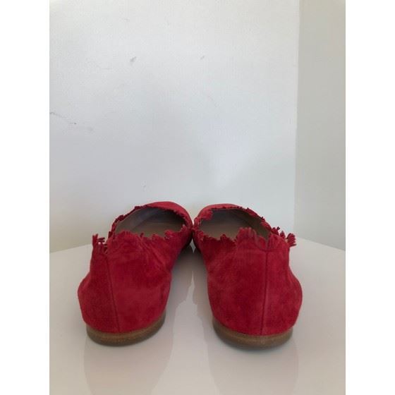 Picture of Chloe red suede flats