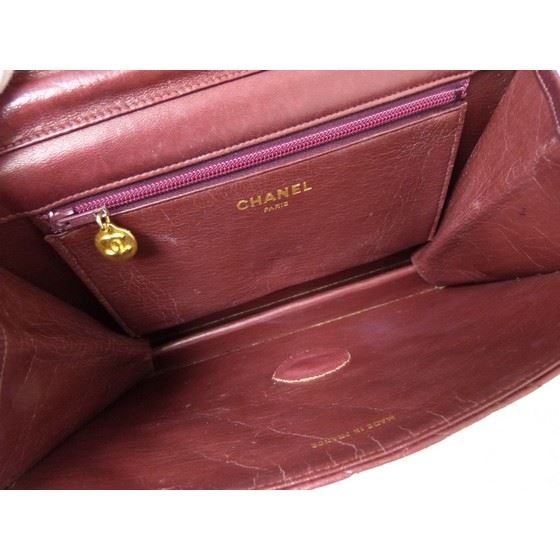 chanel burgundy patent bag