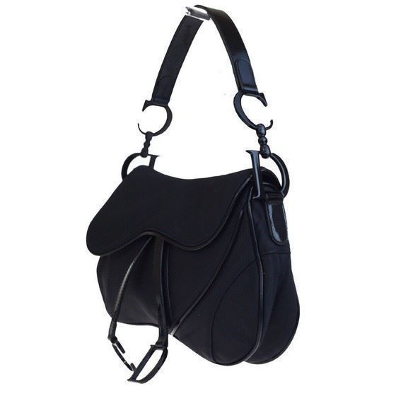 Picture of Christian Dior medium double saddle bag, all black