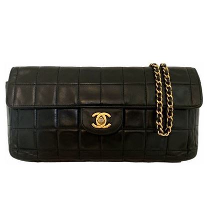 Image of Chanel black "Chocolate bar" bag