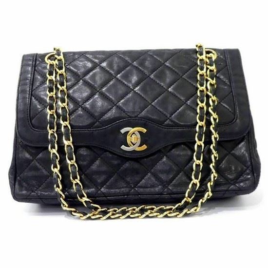 Chanel Matelasse Lambskin Paris Double Flap Double Chain Bag Black – Redo  Luxury