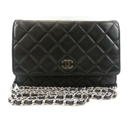 Image of Chanel black WOC "wallet on chain" bag