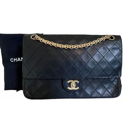 Image of Chanel 2.55 medium double flap bag with mademoiselle chain