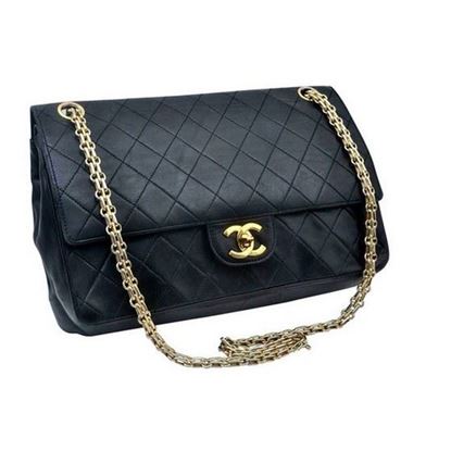 Image of Chanel 2.55 medium double flap bag with mademoiselle chain