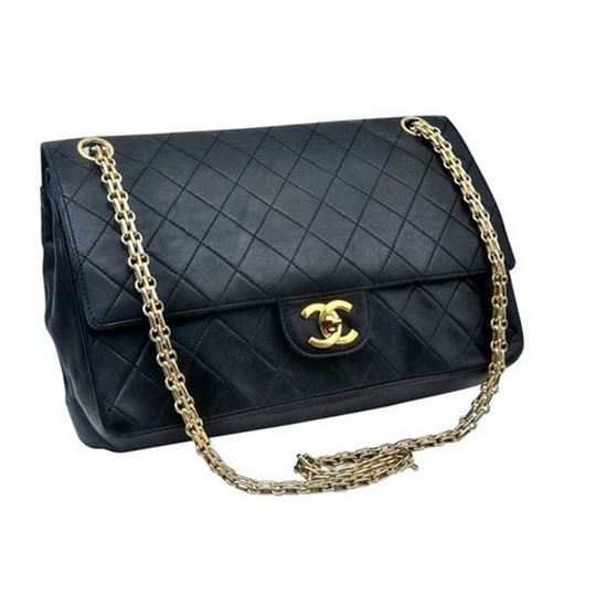 Chanel Mademoiselle Flap Bag in Black Chevron Leather — UFO No More