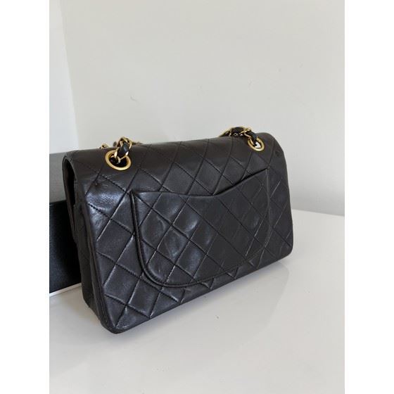 Chanel Vintage Black Lambskin Classic 2.55 Mini Flap Bag