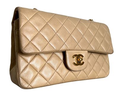 Image of Chanel small  beige 2.55 timeless classic double flap bag VM221070