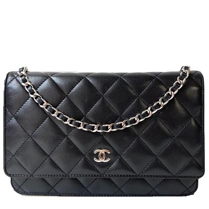 Image of Chanel black WOC wallet on chain bag VM221129