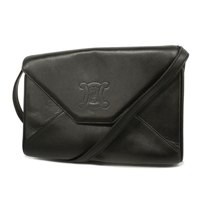 Image of Celine black leather triomphe crossbody bag VM221145