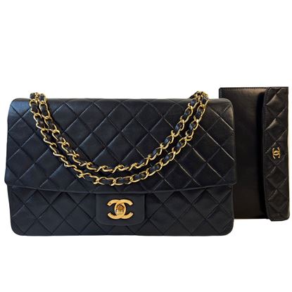 Image of Chanel medium/large 2.55 timeless classic single flap bag with wallet VM221168