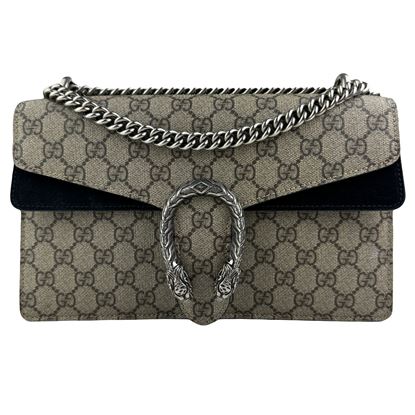 Image of Gucci Dionysus GG surpreme, small shoulderbag, black beige VM221256