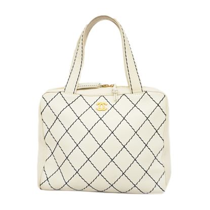 Image of Chanel white wild stitch tote handbag VM221258