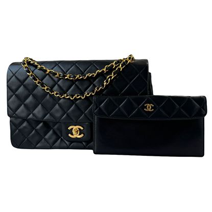 Image of Chanel medium/large 2.55 timeless classic single flap bag with wallet VM221248