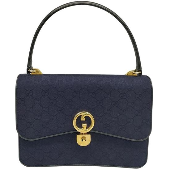Vintage and Musthaves. Gucci navy GG canvas interlocking G bag VM221294