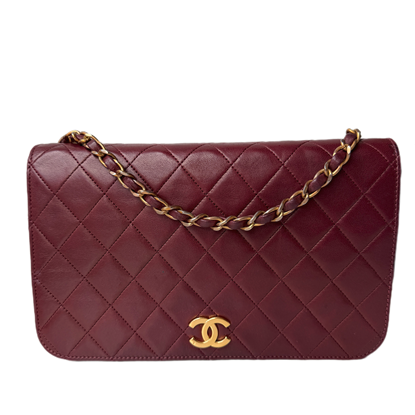 Image of Chanel burgundy 2.55 timeless full flap 4-way classic bag VM221374