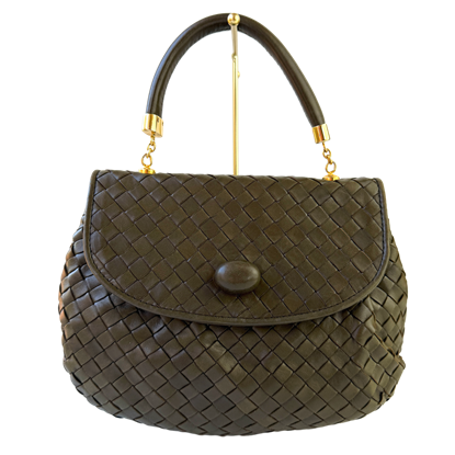 Image of Bottega Veneta intrecciato turnlock top handle bag  VM221426