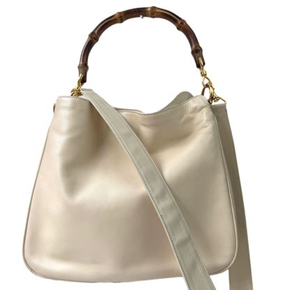 Image of Gucci bamboo off white shoulderbag VM221424