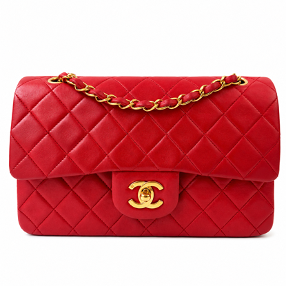 Image of Chanel small red 2.55 timeless classic double flap bag VM221510