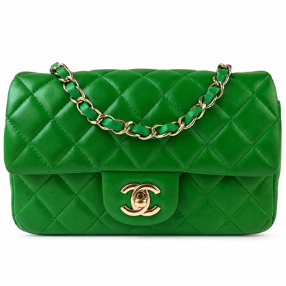 Image of Chanel mini rectangular green with GHW VM221530