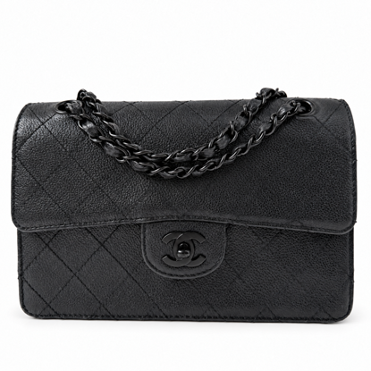 Image of Chanel So Black caviar small timeless flap bag VM221551
